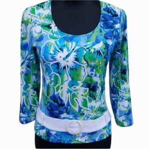 Stylized Abstract Floral CLIENTELE Top (M)